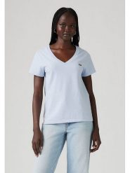 Levi's Koszulka w kolorze błękitnym rozmiar: S. Niebieskie bluzki damskie Levi's, s, bez wzorów, z bawełny, bez kołnierzyka, bez ramiączek. Za 65.38 zł.