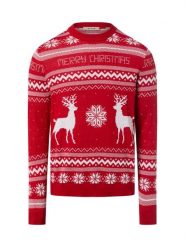 Only&Sons sweter z dzianiny Mężczyźni Bawełna czerwony|biały, L. Białe swetry męskie Only&Sons, l, bez wzorów, z bawełny, bez kołnierzyka. Za 79.95 zł.