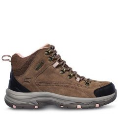 Trapery Skechers. Brązowe trapery damskie Skechers, bez obcasa. Za 479.99 zł.