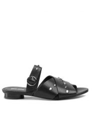 Gino Rossi Klapki Hoshi DLI771-CS4-0574-9900-0 Czarny. Czarne klapki damskie Gino Rossi, bez wzorów, ze skóry, bez obcasa. Za 159.99 zł.