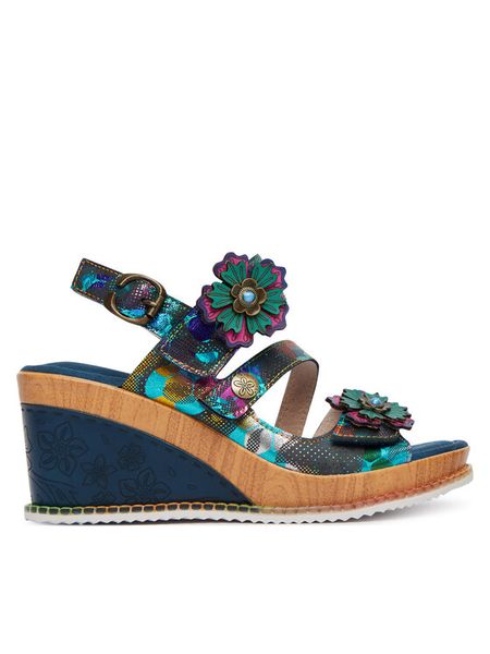 Laura Vita Sandały Ballon 22 Kolorowy. Sandały damskie Laura Vita, bez wzorów, ze skóry, bez obcasa, na koturnie. Za 429.99 zł.