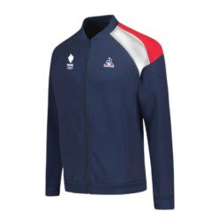 Bluza Le Coq Sportif. Niebieskie bluzy bez kaptura męskie Le Coq Sportif, l, z bawełny. Za 508.50 zł.