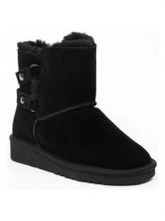 Gooce Skórzane botki zimowe "Shirley" w kolorze czarnym rozmiar: 39. Czarne botki damskie Gooce, na zimę, ze skóry, bez obcasa, bez zapięcia. Za 173.99 zł.
