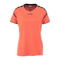 Koszulka sportowa damska T-shirtAuthentic Charge S/S Poly Jersey Woman. Brązowe bluzki sportowe damskie HUMMEL, l, z jersey, bez kołnierzyka, bez ramiączek. Za 52.99 zł.