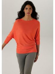 Aniston Sweter w kolorze pomarańczowym rozmiar: 40. Pomarańczowe swetry klasyczne damskie Aniston, bez kołnierzyka. Za 65.54 zł.