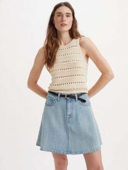 Levi's Top w kolorze beżowym rozmiar: M. Brązowe topy damskie Levi's, m, bez wzorów, z bawełny, bez kołnierzyka. Za 131.74 zł.