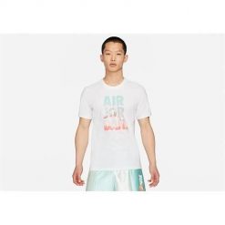 Koszulka sportowa męska Nike Air Jordan Jumpman Classics Graphic. Białe t-shirty sportowe męskie Nike, m, bez ramiączek. Za 236.00 zł.