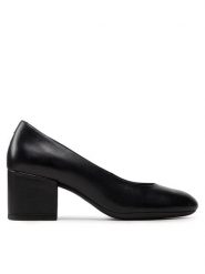 Geox Czółenka D Eleana A D26TWA 00085 C9999 Czarny. Czarne czółenka damskie Geox, bez wzorów, ze skóry, bez obcasa. Za 329.99 zł.