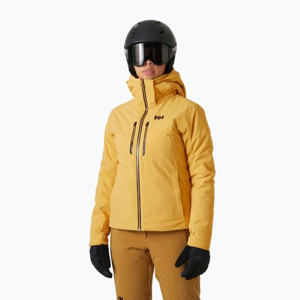 Damska kurtka narciarska Helly Hansen Alphelia Lifaloft. Brązowe kurtki damskie Helly Hansen, na zimę, bez wzorów, bez kaptura. Za 2,499.00 zł.