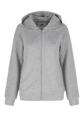 Bluza z kapturem B-BELLA. Szare bluzy z kapturem damskie Volcano, l, z dresówki. Za 159.99 zł.