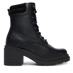 Botki Tamaris. Brązowe botki damskie Tamaris, bez obcasa, na słupku, bez zapięcia. Za 609.99 zł.