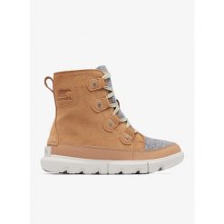 Buty zimowe damskie Sorel Explorer Next Joan WP. Brązowe obuwie trekkingowe damskie Sorel, na zimę. W wyprzedaży za 489.00 zł.