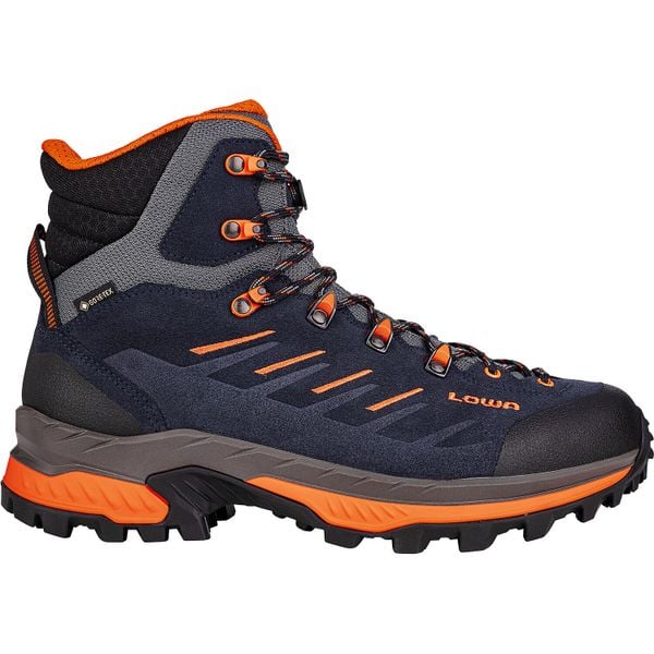 Buty trekkingowe męskie Lowa Randir Mid Gtx. Niebieskie buty trekkingowe męskie Lowa, na zimę, z materiału, za kostkę, bez zapięcia, trekkingowe. Za 1,022.40 zł.