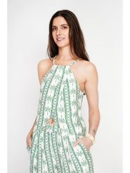 ASSUILI Top w kolorze zielonym rozmiar: 42. Zielone topy damskie Assuili, bez wzorów, z asymetrycznym kołnierzem. Za 65.99 zł.