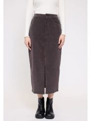 MAZINE Spódnica sztruksowa "Minnou" w kolorze brązowym rozmiar: S. Brązowe spódniczki damskie MAZINE, s, bez wzorów, z bawełny, klasyczne, z podwyższonym stanem, midi, proste. Za 130.81 zł.