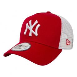 Czapka z daszkiem New Era MLB New York Yankees Trucker Czerwona - 11588488. Czerwone czapki męskie New Era, bez wzorów, z bawełny. Za 126.86 zł.