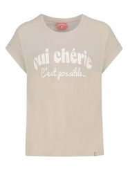 Eight2Nine Koszulka w kolorze beżowym rozmiar: M. Brązowe bluzki damskie Eight2Nine, m, bez wzorów, z bawełny, bez kołnierzyka, bez ramiączek. Za 43.99 zł.