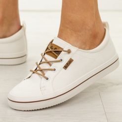 Białe trampki damskie Lee Cooper 4058. Białe trampki i tenisówki damskie Lee Cooper, bez wzorów, z gumy. Za 159.00 zł.