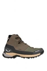 Buty trekkingowe wysokie męskie Puez Leather Mid Ptx. Brązowe buty trekkingowe męskie Salewa, z nubiku, bez zapięcia, trekkingowe. Za 875.50 zł.