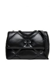 Tory Burch Torebka Kira Diamond 170620 Czarny. Czarne listonoszki damskie Tory Burch, bez wzorów, ze skóry, bez dodatków. Za 2,929.00 zł.