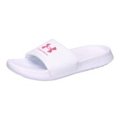 Klapki damskie Under Armour Ignite Select. Białe klapki damskie Under Armour, bez wzorów, bez obcasa. Za 158.00 zł.