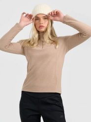 4F Bluza polarowa w kolorze beżowym rozmiar: M. Brązowe bluzy bez kaptura damskie 4f, m, z polaru. Za 65.38 zł.