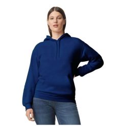 Bluza Z Kapturem Dla Dorosłych Unisex Softstyle Fleece Midweight. Fioletowe bluzy sportowe damskie Gildan, xl, bez wzorów, z bawełny, bez ramiączek, długie, z kapturem. Za 143.99 zł.