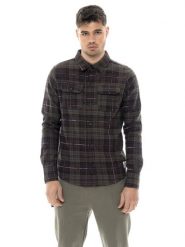 Leone 1947 Vintage Dept. Męska koszula flanelowa z dużym nadrukiem logo. Zielone koszule męskie LEONE 1947 APPAREL, m, bez wzorów, bez kołnierzyka, bez ramiączek. Za 412.58 zł.