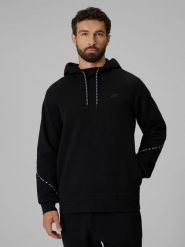 4F Bluza dresowa regular z kapturem męska - czarna XL. Czarne bluzy z kapturem męskie 4f, m, z dresówki. Za 199.99 zł.