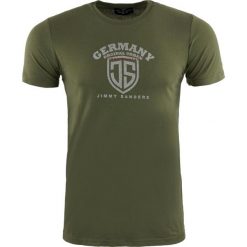 T-shirt męski Jimmy Sanders Yuri Khaki w kolorze zielonym. Zielone t-shirty męskie ZSPORT, m, bez wzorów, z bawełny, bez kołnierzyka. Za 49.28 zł.