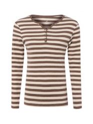 Brookshire Koszulka z długim rękawem Kobiety Bawełna (100%) brązowy, M. Brązowe t-shirty damskie brookshire, m, bez wzorów, z bawełny, bez kołnierzyka. Za 99.95 zł.