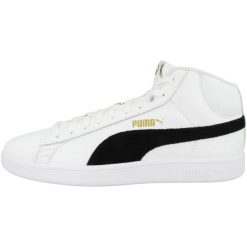 Buty do chodzenia męskie Puma Smash V2 Mid L. Białe buty sportowe na co dzień męskie Puma, z gumy, bez zapięcia, trekkingowe. Za 334.00 zł.