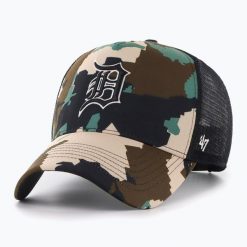 Czapka z daszkiem 47 Brand Detroit Tigers Digital Star Offside Dt. Brązowe czapki męskie 47 Brand, bez wzorów. Za 129.99 zł.