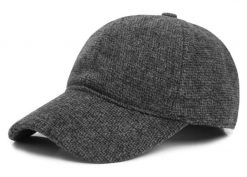Ocieplana Czapka z Daszkiem - Pako Jeans - Ciemnostalowa. Szare czapki męskie Pako Jeans, na zimę, bez wzorów, z jeansu. Za 49.00 zł.