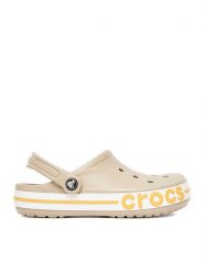Crocs Klapki WB-BAYABAND CLOG 205089-2V3 Beżowy. Brązowe klapki damskie Crocs, bez wzorów, z tworzywa sztucznego, bez obcasa. Za 179.99 zł.