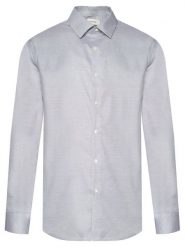 Calvin Klein Koszula LV019EU057 Niebieski Slim Fit. Niebieskie koszule męskie CALVIN KLEIN, m, bez wzorów, z bawełny, bez kołnierzyka, bez ramiączek. Za 349.99 zł.