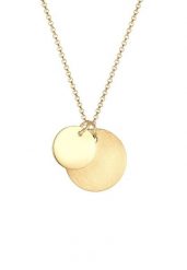 Elli Łańcuszek grochu damskiego w łańcuchu platelette circle duo szczotkowany w srebra próby 925 Naszyjniki 1 ct Damski. Szare naszyjniki damskie Elli, na co dzień, srebrne. Za 403.99 zł.