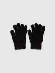 4F Rękawiczki dzianinowe Touch Screen dziecięce - czarne S/M. Czarne rękawiczki dziecięce 4f, z dzianiny, bez ramiączek. Za 39.99 zł.