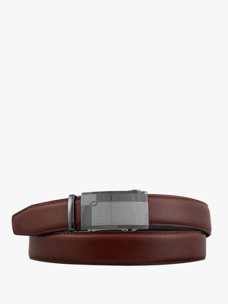 Brązowy pasek męski skórzany. Brązowe paski męskie Ryłko, bez wzorów, z jeansu, eleganckie. Za 129.99 zł.