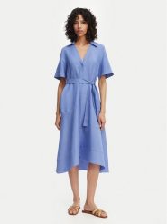 Marella Sukienka koszulowa Detto 2615221082 Niebieski Regular Fit. Niebieskie sukienki damskie Marella, bez wzorów, z wiskozy, bez kołnierzyka, bez ramiączek, koszulowe. Za 919.99 zł.