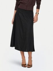 ONLY Spódnica midi Goa 15363690 Czarny Regular Fit. Czarne spódniczki damskie Only, l, bez wzorów, ze lnu, midi. Za 169.99 zł.