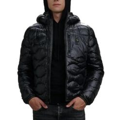 Kurtka BLAUER WAVE Czarny. Czarne kurtki męskie Blauer, bez wzorów, z tkaniny, bez kaptura. Za 1,788.16 zł.