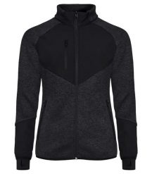 Clique Haines Women Ciepła bluza polarowa z panelami softshell. Czarne kurtki softshell damskie CLIQUE, xs, bez wzorów, z dzianiny, bez kaptura. Za 282.68 zł.
