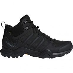 Buty adidas Terrex Swift R2 Mid Gtx CM7500 czarne. Czarne buty trekkingowe męskie z gore-texu, bez zapięcia, wspinaczkowe, adidas terrex, gore-tex. Za 974.27 zł.
