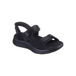 Sandały SKECHERS SLIP-INS GO WALK FLEX Czarny. Czarne sandały męskie Skechers, z tkaniny, bez zapięcia. Za 298.99 zł.