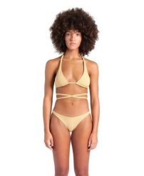 Strój kąpielowy damski dwuczęściowy bikini na basen plażę Arena Tech Wool. Żółte bikini damskie Arena, bez wzorów. Za 61.98 zł.
