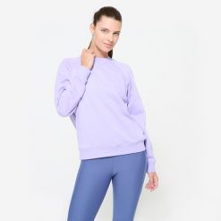 Bluza damska Domyos Gym & Pilates. Żółte bluzy bez kaptura damskie DOMYOS, m, z materiału. W wyprzedaży za 49.99 zł.