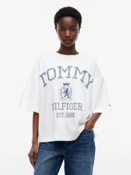 Tommy Hilfiger Koszulka Kobiety Bawełna biały, XS. Białe t-shirty damskie Tommy Hilfiger, xs, bez wzorów, z bawełny, bez kołnierzyka. Za 249.95 zł.