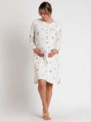 Disney Ciążowa koszula nocna w kolorze białym rozmiar: XL. Białe koszule nocne damskie Disney, bez wzorów, moda ciążowa. Za 130.99 zł.