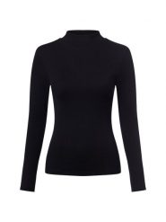 Marie Lund Damska koszulka z długim rękawem Kobiety Bawełna czarny jednolity, XS. Czarne t-shirty damskie Marie Lund, xs, bez wzorów, z bawełny, bez kołnierzyka. Za 149.95 zł.